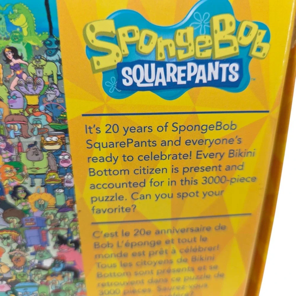 Aquarius SpongeBob SquarePants 3000 Piece Jigsaw Puzzle Bikini Bottom Party New